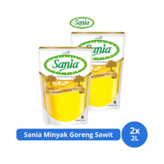Sania Minyak Goreng Sawit Premium Cooking Oil Pouch 2L x 2 pcs