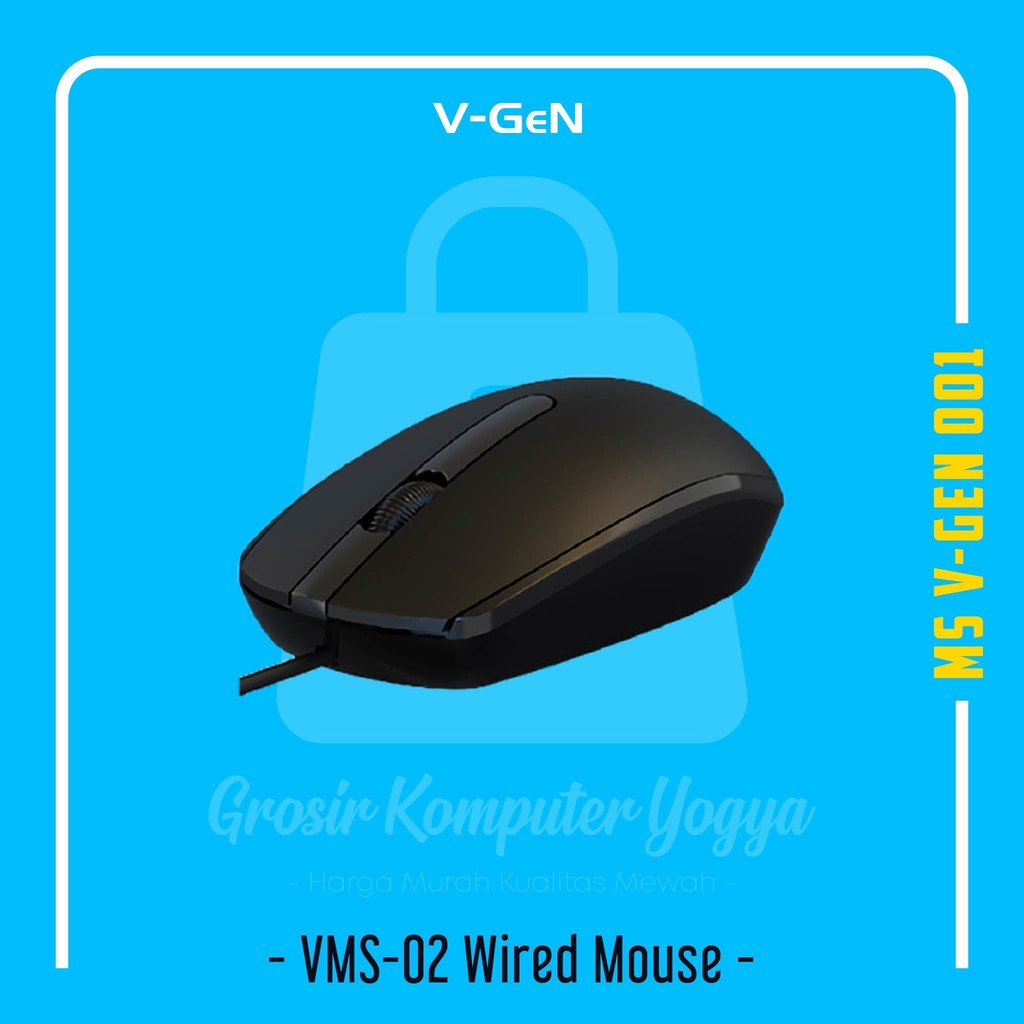 Jual V-GeN VMS-02 1200DPI 3 Buttons Ergonomic Design Wired Mouse ...