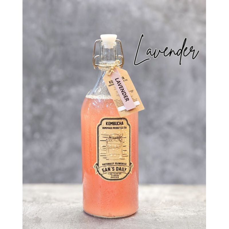 Jual Kombucha Lavender - minuman probiotik by sans.daily (botol kaca ...