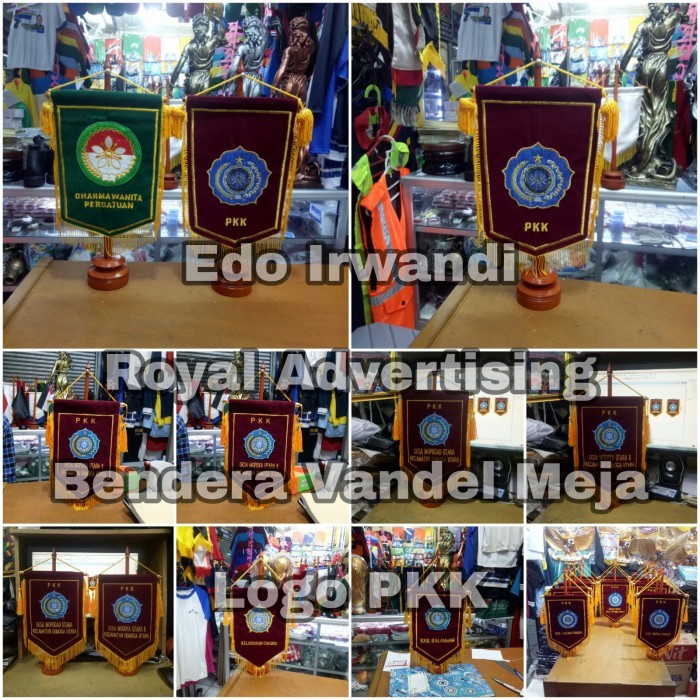 Jual Bendera Meja Logo Pkk Bendera Vandel Meja Logo Pkk Bendera Bordir ...