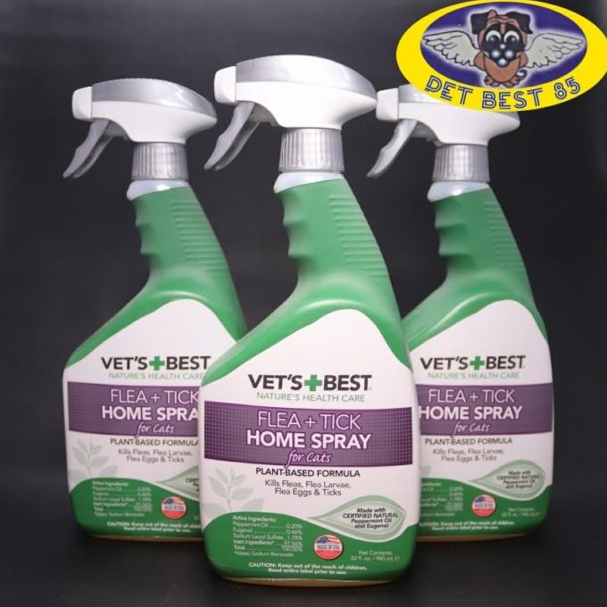 Jual Vets Best Flea and Tick Home Spray for Cats 945ml USA Made ... - Cat Flea Repellent Sprays For Vets Praised