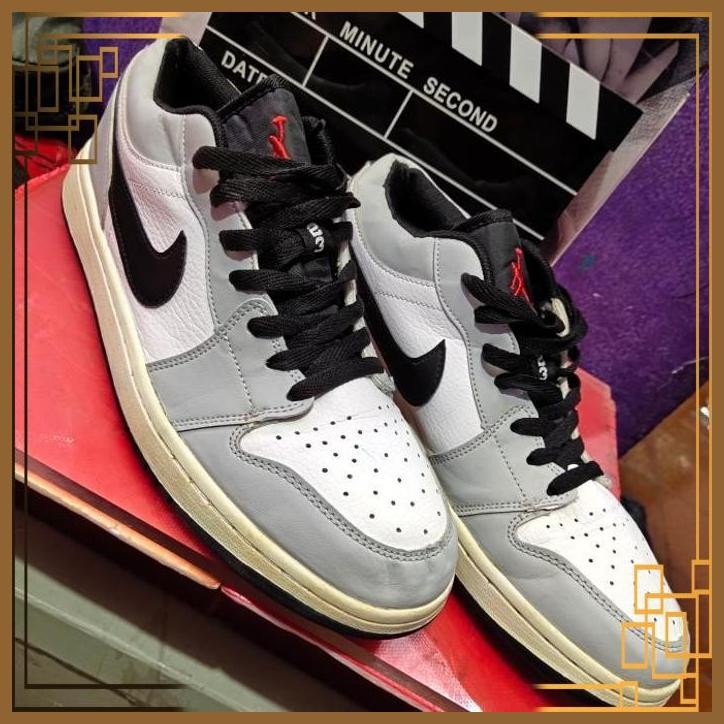 Jual [R255] nike air jordan 1 low grey | Shopee Indonesia