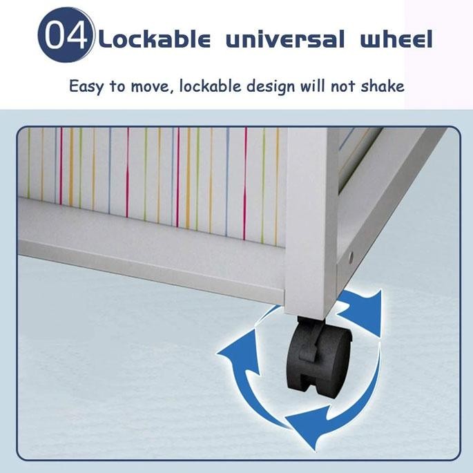 Jual MEJA KAYU RAK LAPTOP ADJUSTABLE PORTABLE 4 RODA DENGAN 2 RAK ...