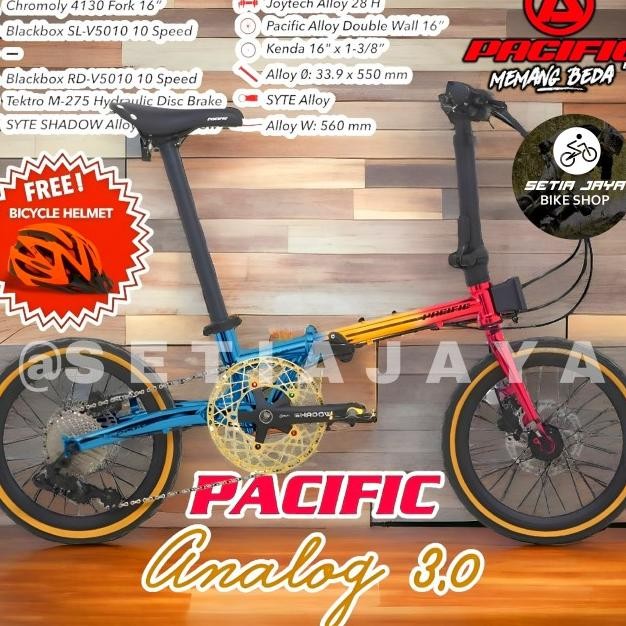Jual Sepeda Lipat 16 Inch Pacific Analog 3.0 Chromolly 10 Sp Hidrolik ...