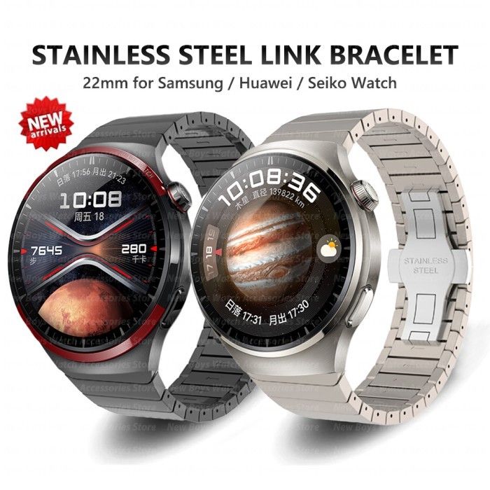 Jual Jual Tali Strap Rantai Stainless Luxury Smartwatch Huawei Watch GT ...