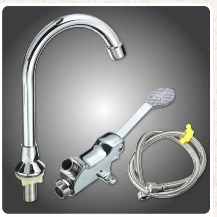 Jual Keran air Kran Wastafel Injak Kran pedal Keran Dokter Stenlis ...