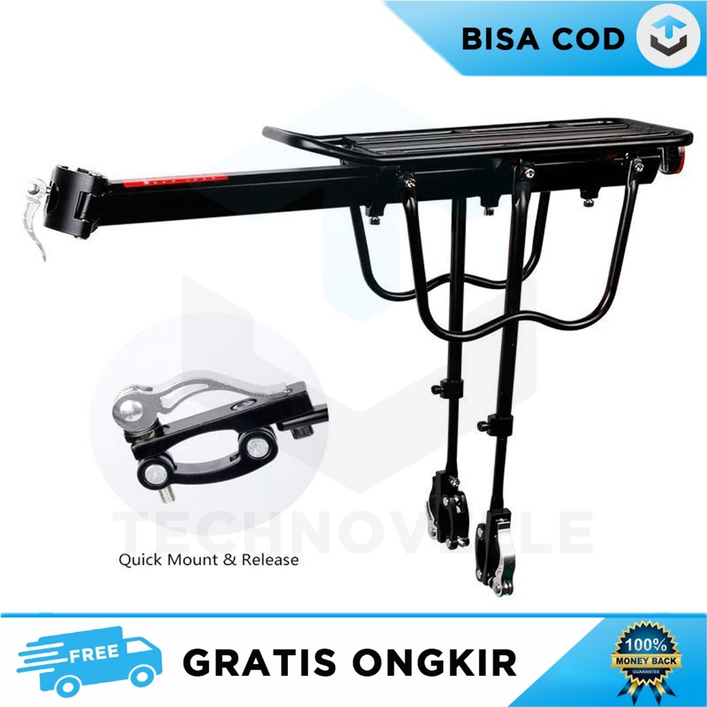 Jual RAK BONCENGAN BELAKANG SEPEDA ALUMUNIUM KUAT REAR RACK 20 - 29 ...
