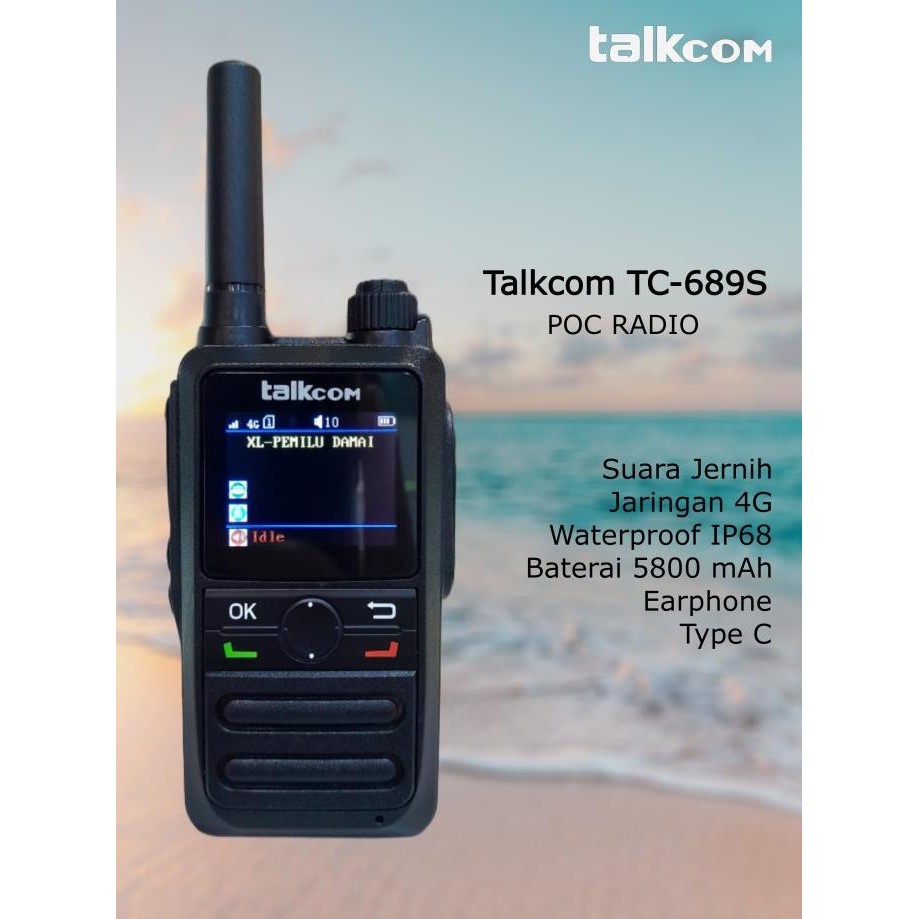 Jual HT PoC Talkcom TC-698S 4G Waterproof Handy Talky Platform PoC ...