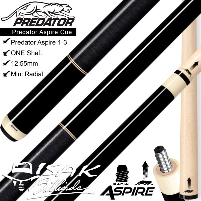 Jual HARGA DISC - Predator Aspire 1-3 Pool Cue low Deflection Radial ...
