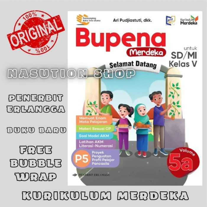 Jual Paket Buku Bupena Kelas 5 Sd/Mi 5A 5B 5C 5D Erlangga Kurikulum ...