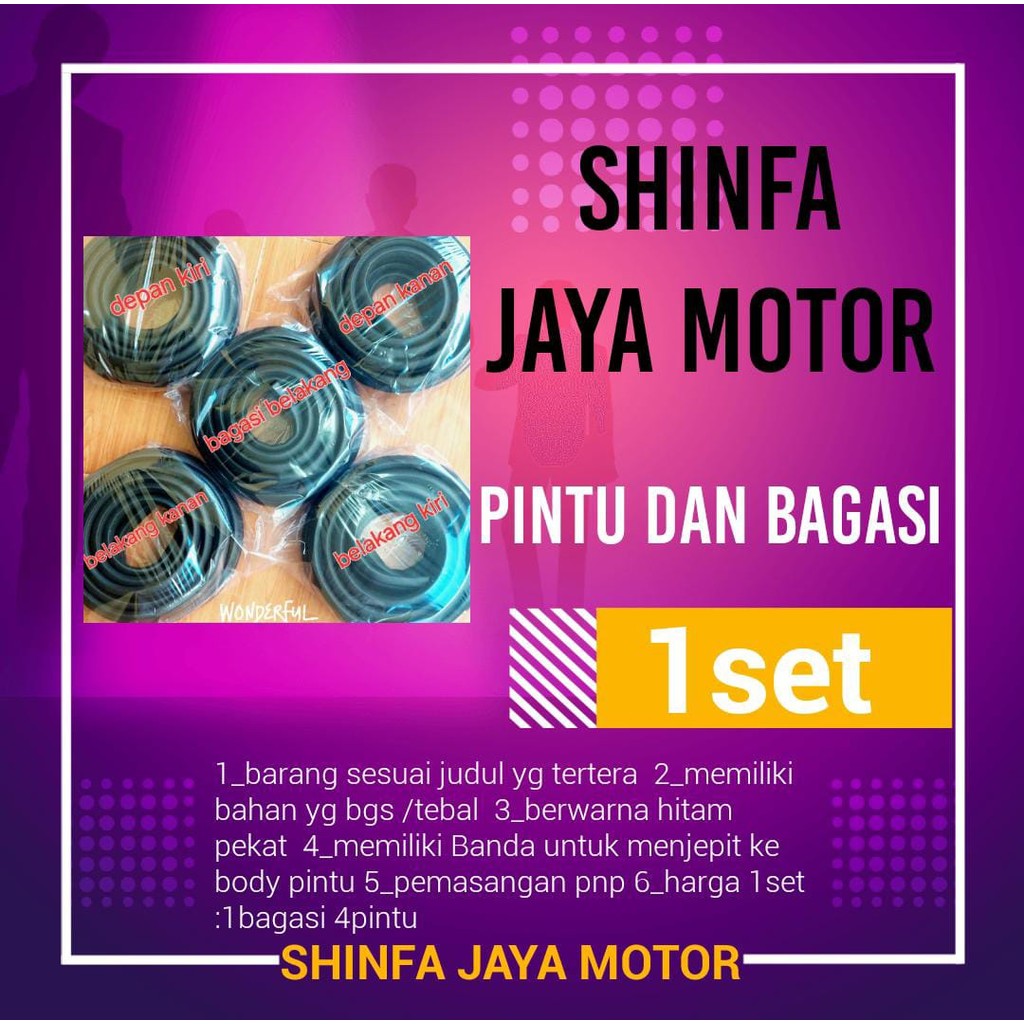 Jual Karet bagasi /balon pintu /karet peredam pintu FREAD(full set ...