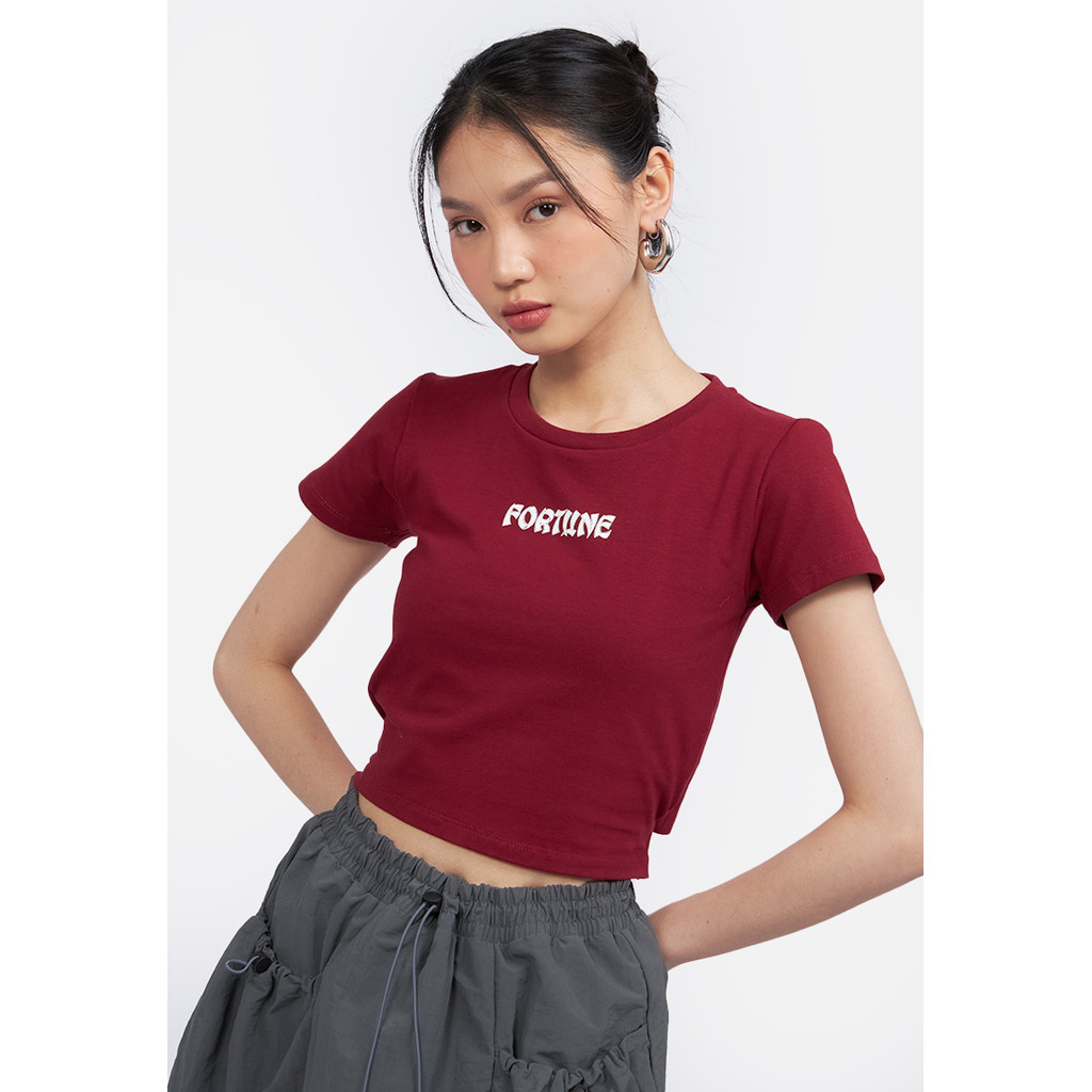 T-Shirt Lengan Pendek Diagonal Red