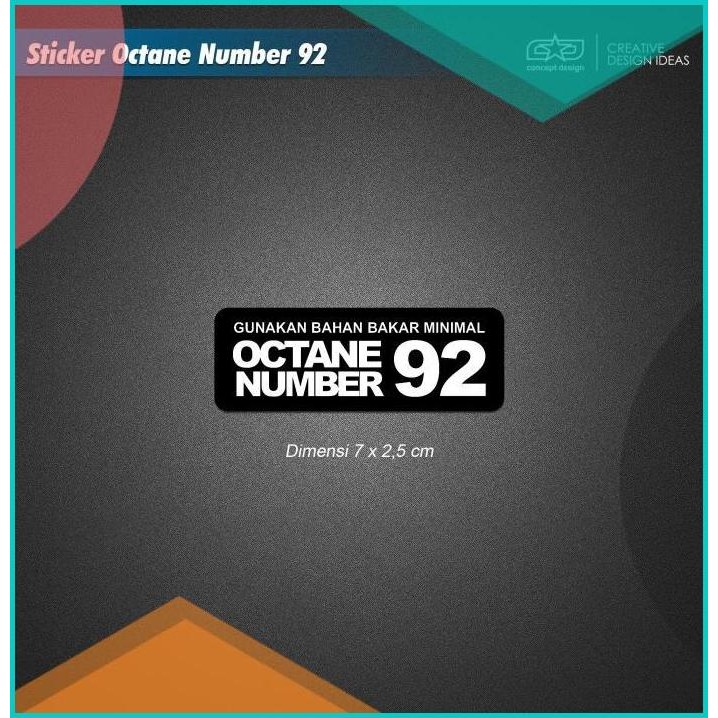 Jual Sticker Octane Number 92 07D35Z4 readystock | Shopee Indonesia