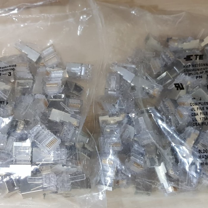 Jual AMP CONNECTOR RJ45 STP | Shopee Indonesia