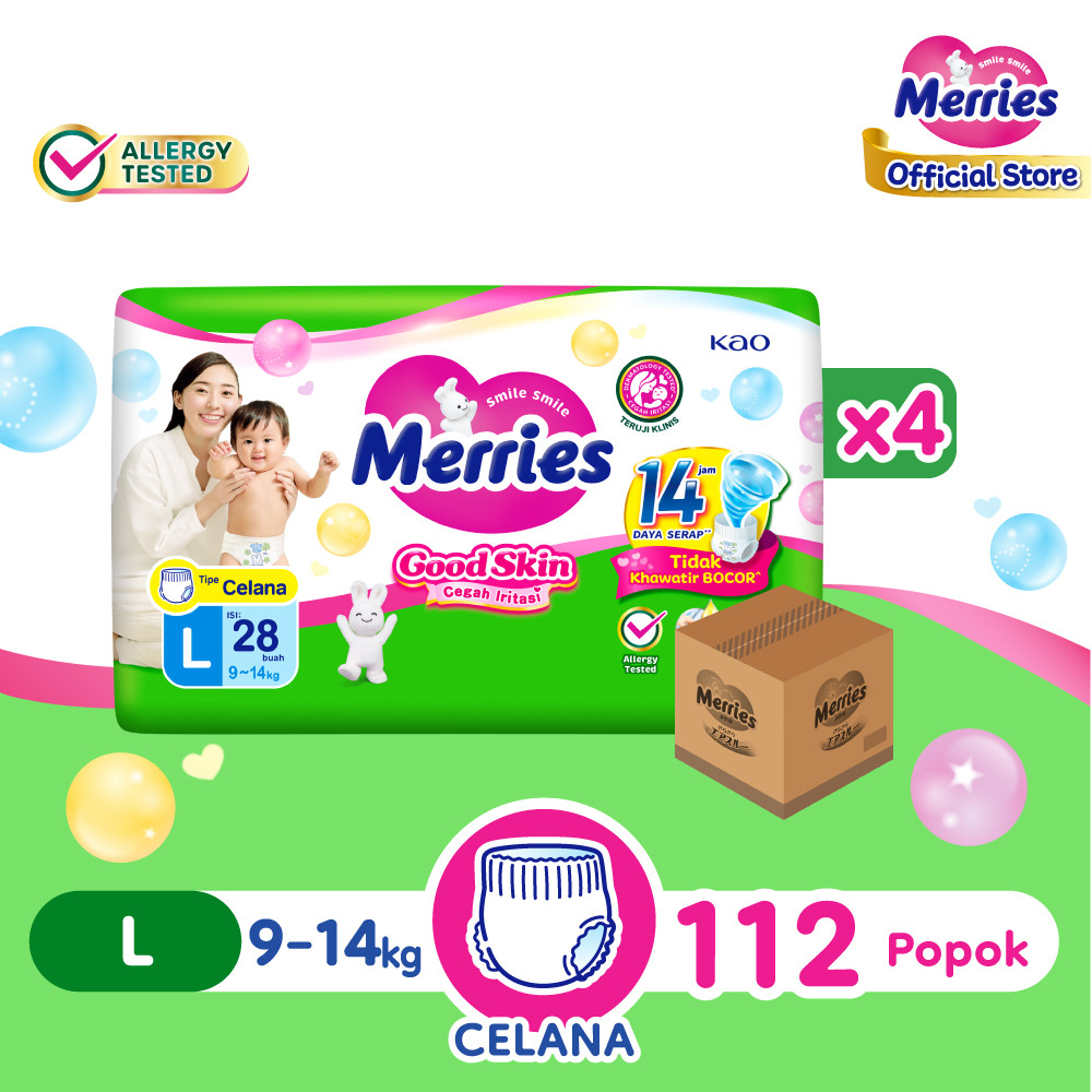 Jual Merries Good Skin Pants Popok Perlengkapan Bayi L(9 - 14)kg ...