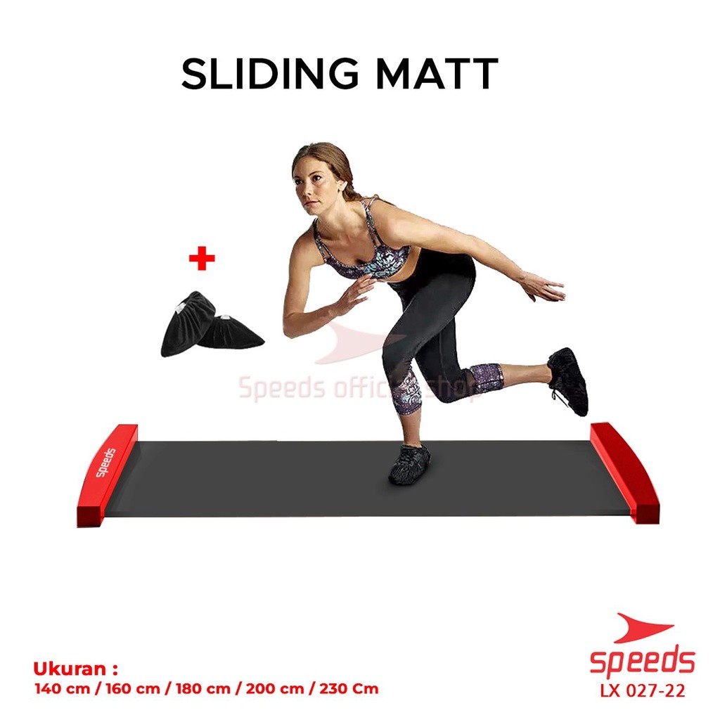 SPEEDS Sliding Mat Alat Fitness Gesek Kaki Portabel Alat Olahraga Gym Sport Gesek Glider Mat 027-22