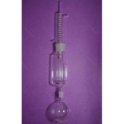 hzexun Vet Extractor Serpentine Sferische Verdikte Distillatie Platte Bodem Kolf Soxhlet Extractor (250ml, Serpentine