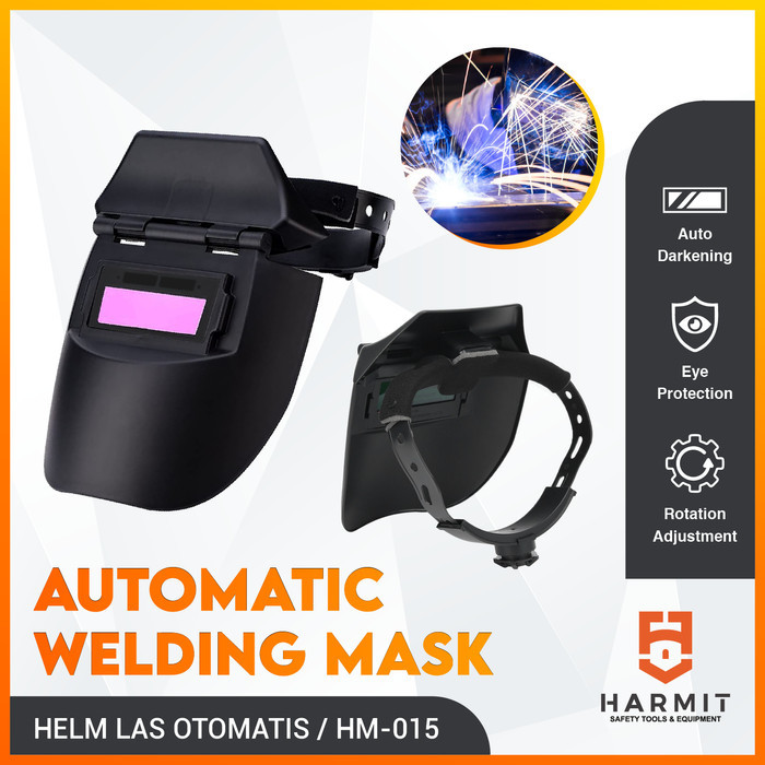 Jual HARMIT Welding Mask Auto / Topeng Helm Kedok Las Otomatis | Shopee ...