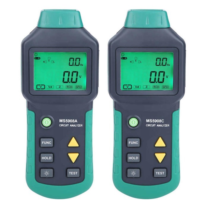 Jual AC100-240V MS5908A/MS5908C LCD Circuit Analyzer With Voltage GFCI ...