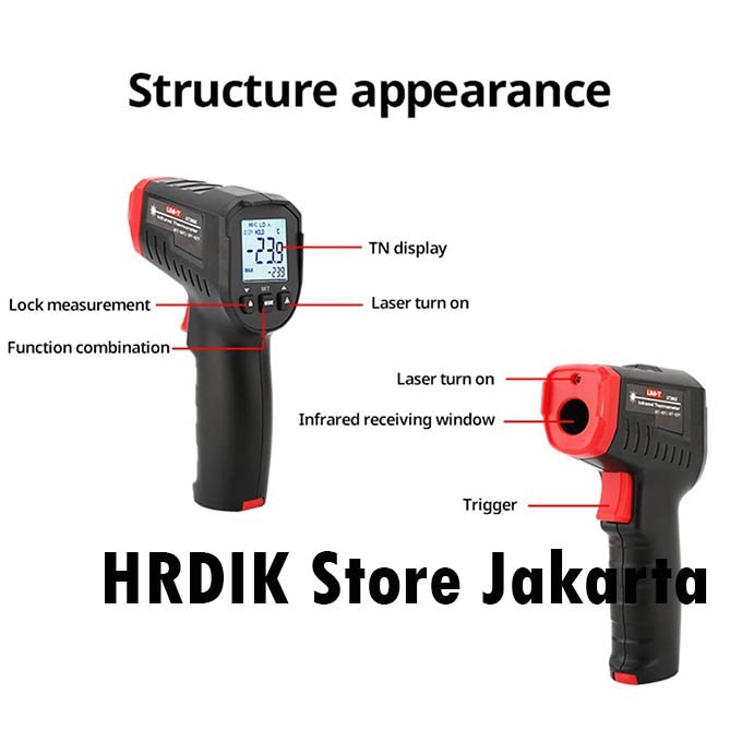 Jual Gak Pakai Lama Infrared Thermometer Uni-T Ut306S Gun Termometer ...