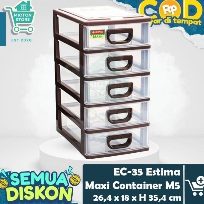 Jual BIGTON Lion Star EC-35 Estima Maxi Container M5 Susun 5 Laci Kecil ...
