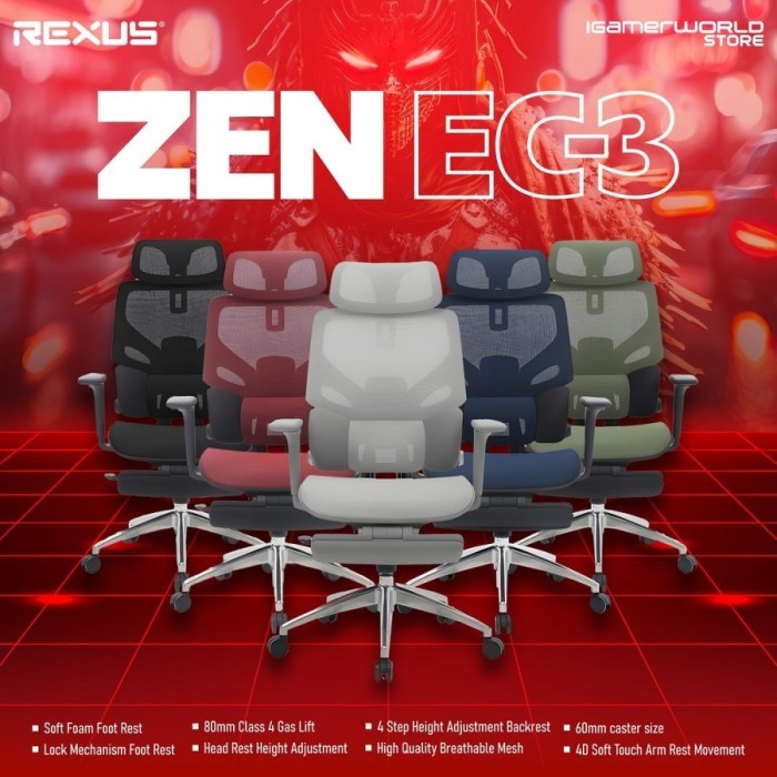 Jual Rexus Daxa Zen EC3 / DX-EC3 Ergonomic Office Chair | Shopee Indonesia