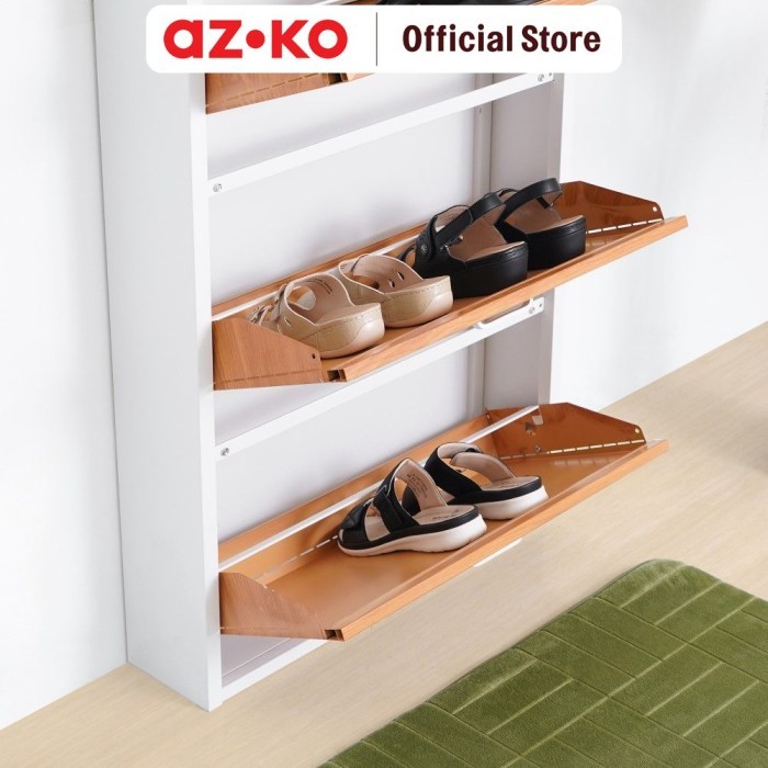 Jual AZKO Stora Kabinet Sepatu 4 Tingkat - Cokelat Organizer Sandal Dan ...