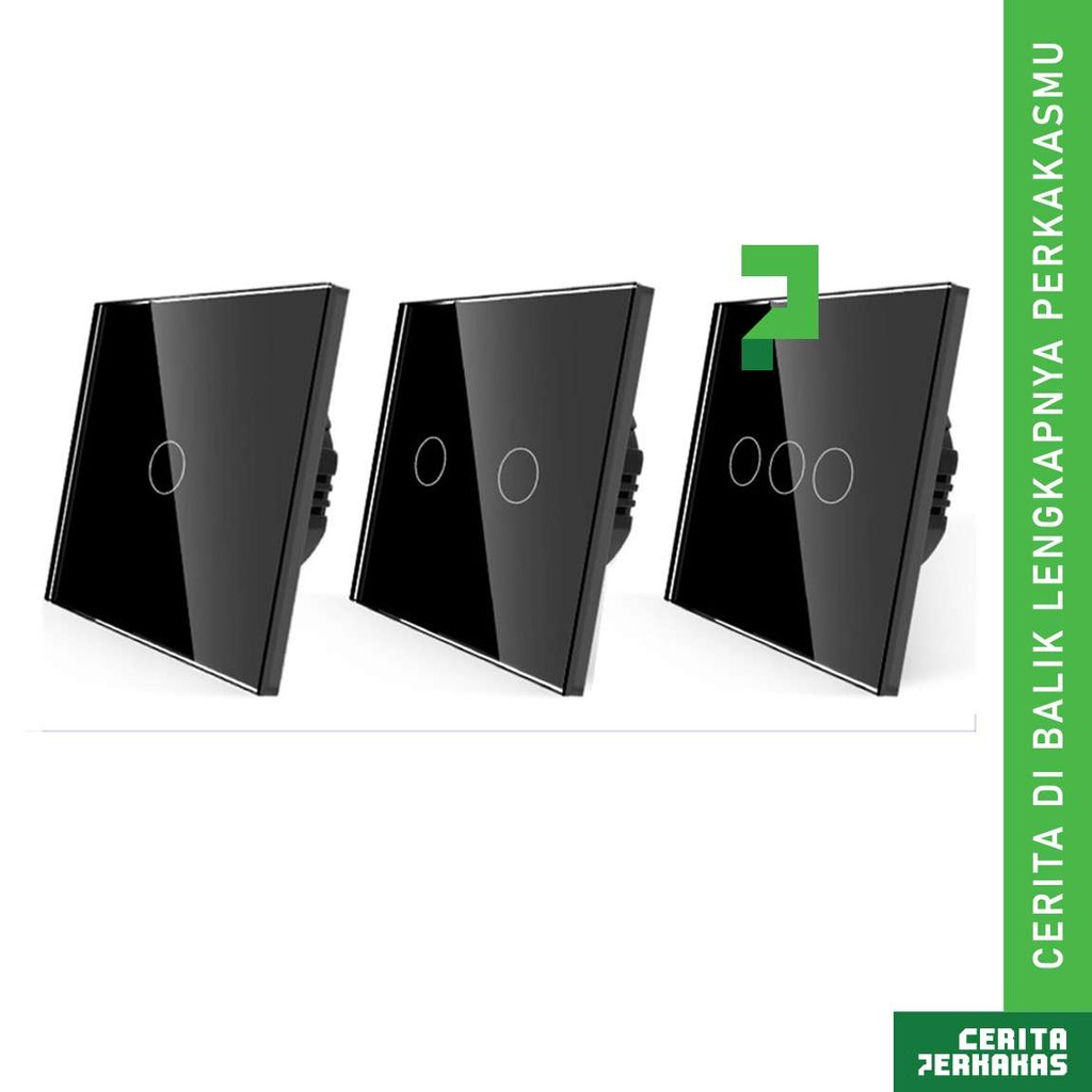 Jual Wall Smart Switch Hitam WIFI CP / Saklar Dinding Sentuh / IoT ...
