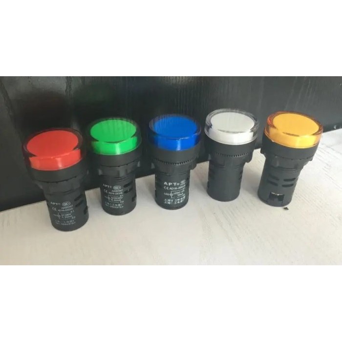 Voyant indicateur LED AD16-22D/S 22mm 220VAC 20mA Couleur de la lumière