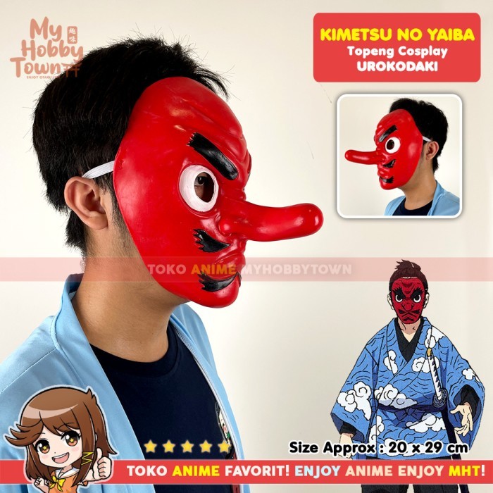 Jual Topeng Anime Cosplay Demon Slayer Kimetsu No Yaiba Urokodaki Tengu ...