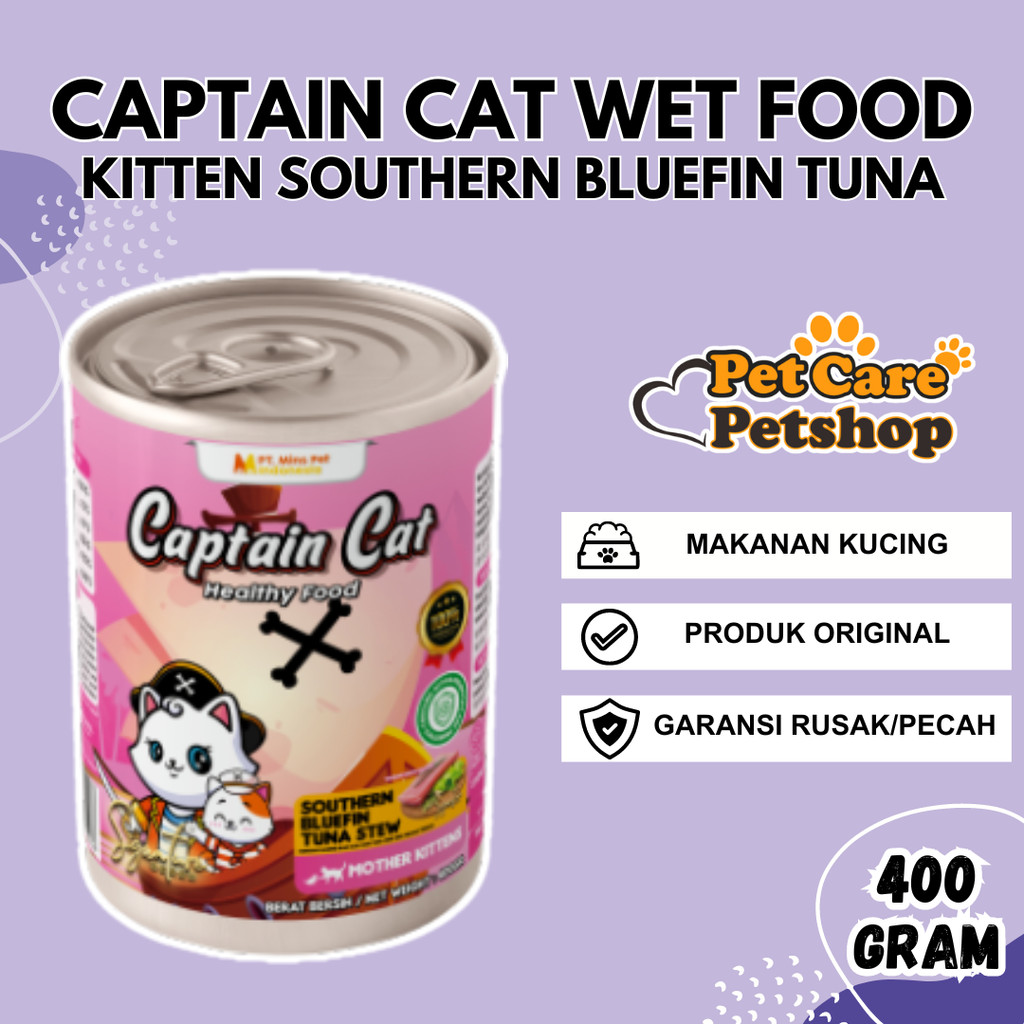 Jual Captain Cat Sig Southern Bluefin Tuna Stew Kitten (Can) 400Gr ...