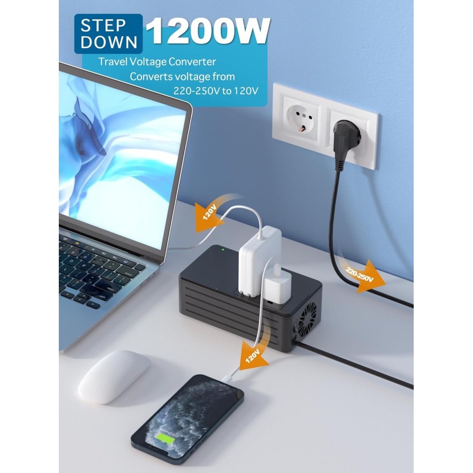 Jual Murah Hyted 1200Watt Voltage Converter 220V To 110V For Us To Eu