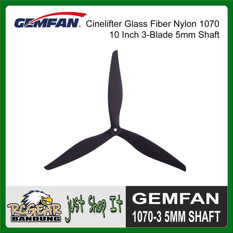 Jual Gemfan Cinelifter Glass Fiber Nylon 1070 10inch 3-Blade 5mm shaft ...