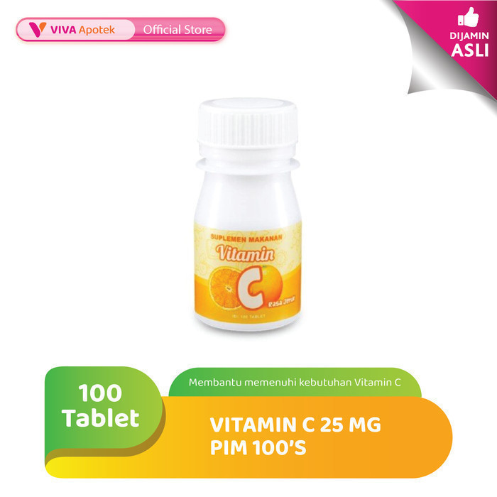 Jual Vitamin C 25 mg PIM untuk Kebutuhan Vitamin C (100 Tablet