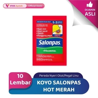 Koyo Salonpas Hot Merah Pereda Nyeri Otot/Pegal Linu (10 Lembar)