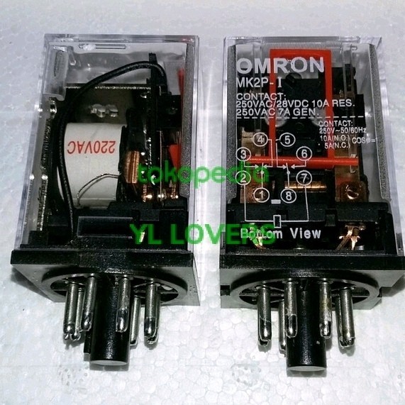 Jual RELAY MK2P/220V AC / RELAY 8 KAKI 220V /RILAY 220V 8 KAKI /RILAY 8 ...