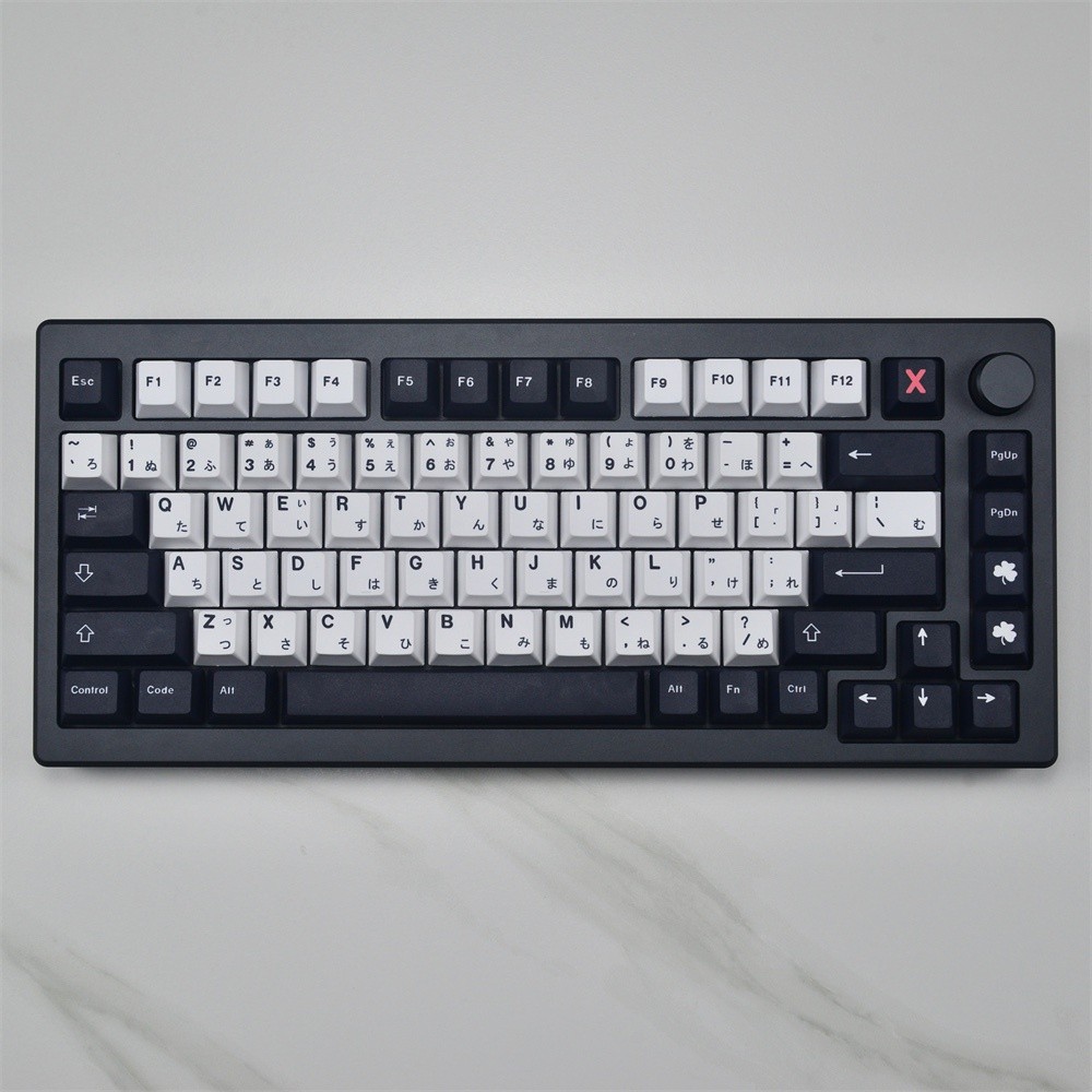 Jual 129 Tombol GMK Minimal Hitam Putih Keycap Jepang Profil Ceri PBT ...