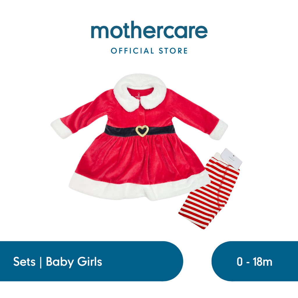 Jual Mothercare Festive Santa Dress and Tights Set - Set Pakaian Bayi  Perempuan (Merah) | Shopee Indonesia