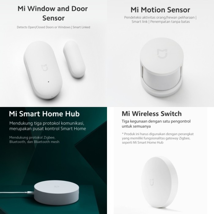 Jual Xiaomi Smart Sensor Set Zhtz02Lm (Smart Hub, Wireless Switch ...