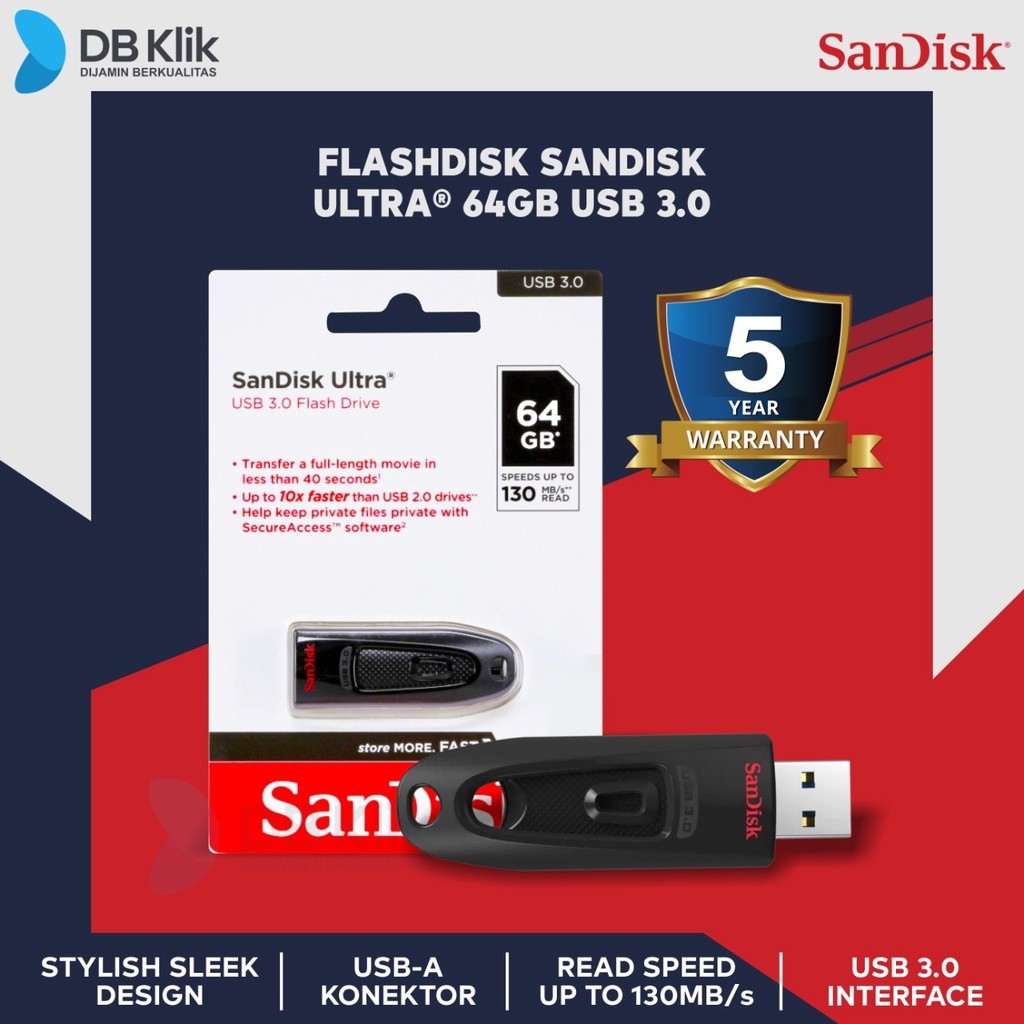 Jual Sandisk Flashdisk Ultra 64Gb Cz48 Usb 3.0-Flash Drive Usb 64Gb ...