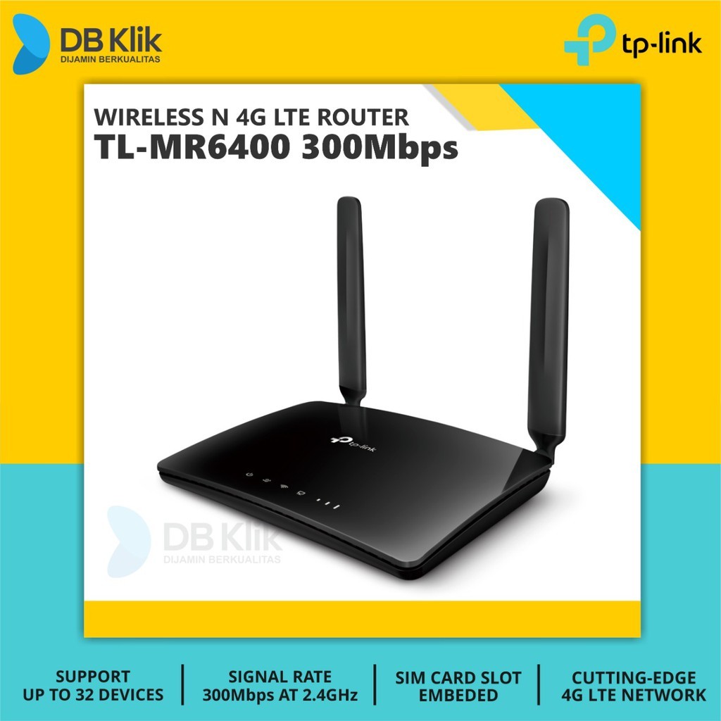 Tp-Link Router Tp Link Tl-Mr6400 300Mbps Wireless N 4G Lte-Tplink Mr6400 Wifi