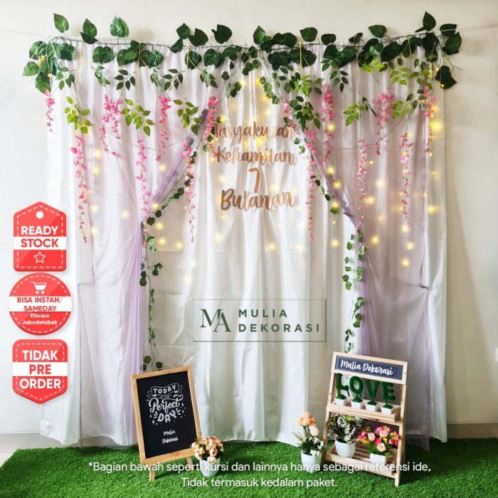 Jual Dekorasi Backdrop Syukuran Tasyakuran 4 7 Bulanan PhotoBooth Paket ...
