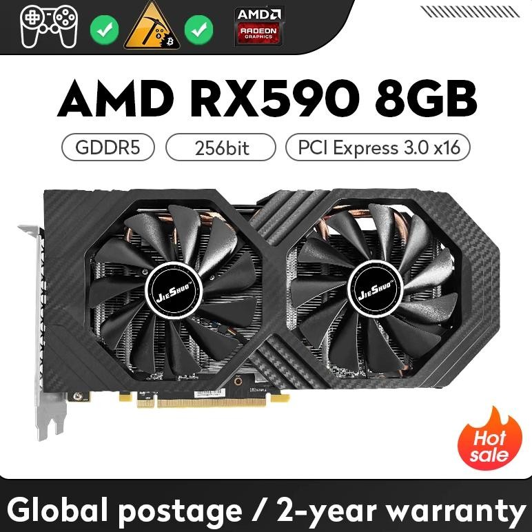 Jual jieshuo amd rx 590 8gb gme video graphics card gddr5 gpu 256-bit ...