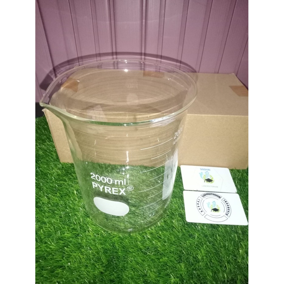 Jual Beaker Glass, Gelas Kimia Pyrex, 2000 Ml | Shopee Indonesia