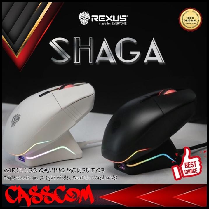 Jual Rexus Rx130 Shaga Wireless Gaming Mouse Rechargeable Rx-130 ...
