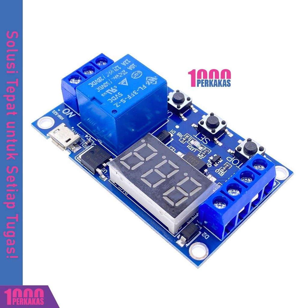 Jual Relay Timer Display 4Tombol 1P / Module Switch Control Delay Time ...