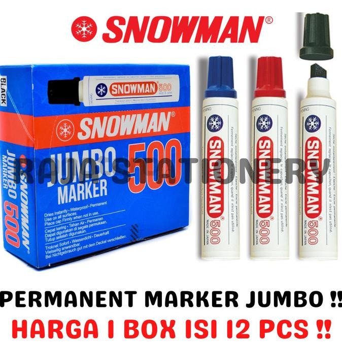 Jual HARGA DISC - SNOWMAN PERMANENT MARKER JUMBO SPIDOL PERMANEN BESAR ...