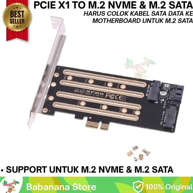 Jual TERBARU - PCIE X1 TO M.2 NVME & M.2 SATA ADAPTER CARD CONVERTER M2 ...