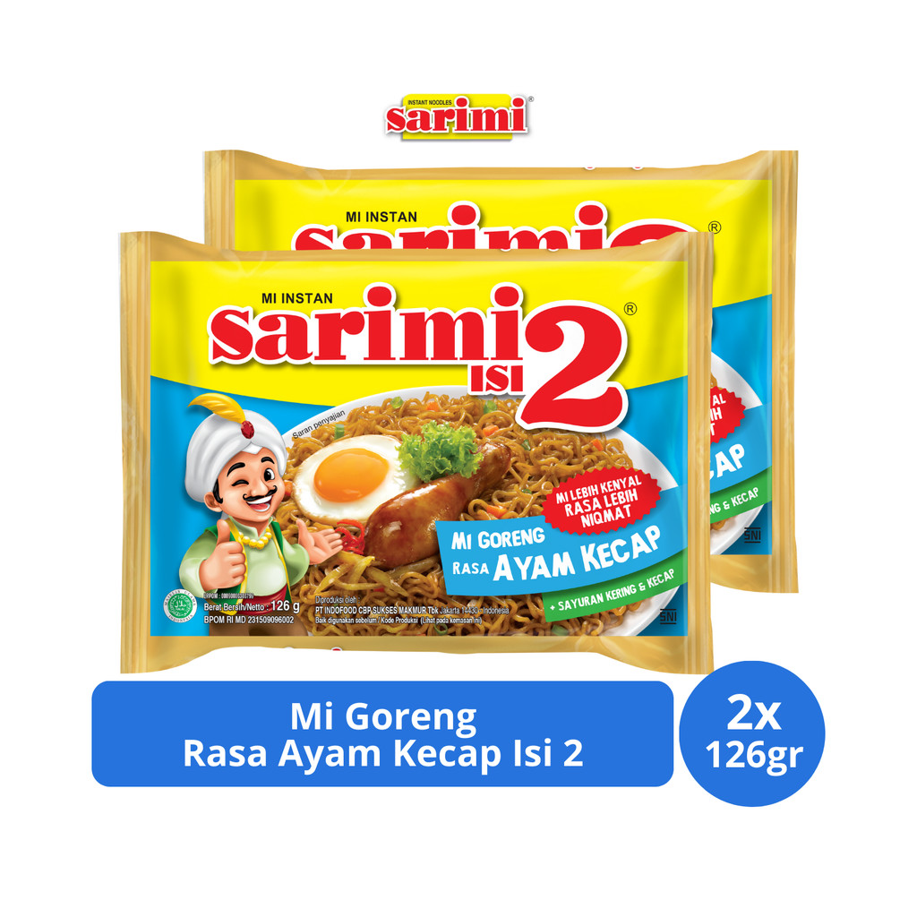Jual Sarimi Mi Goreng Rasa Ayam Kecap Isi 2 126gr x 2 pcs | Shopee ...