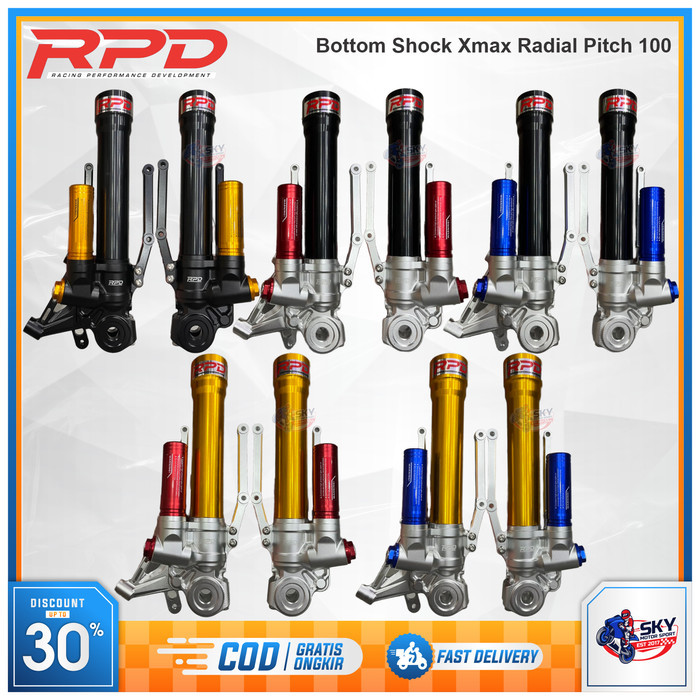 Jual Bottom Shock Xmax RPD Radial Pitch 100mm Original | Shopee Indonesia